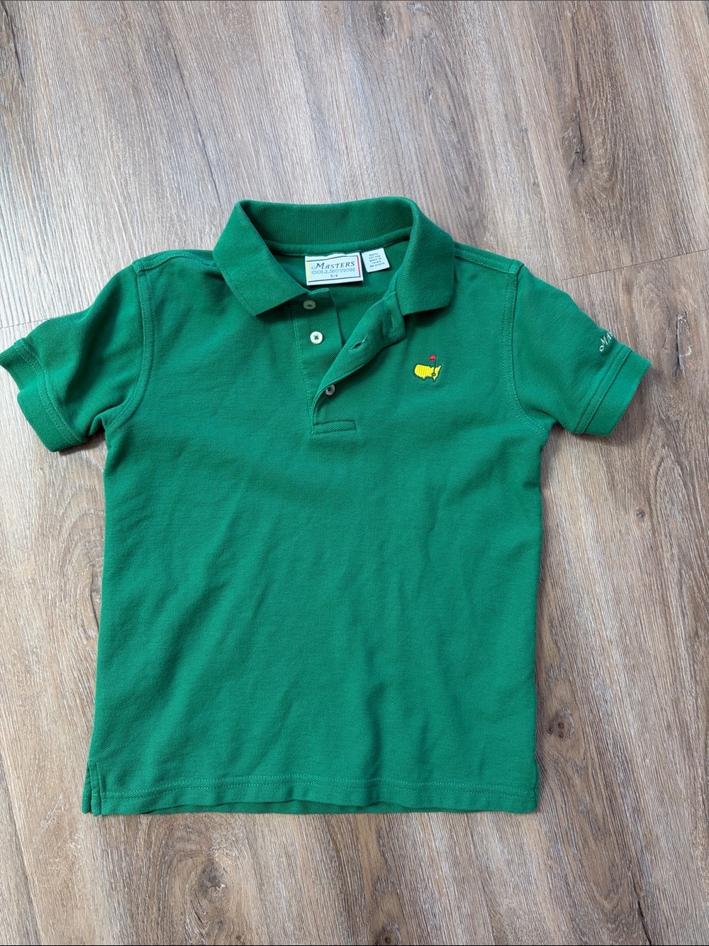 Masters Green Polo Shirt with Yellow Embroidered Logo